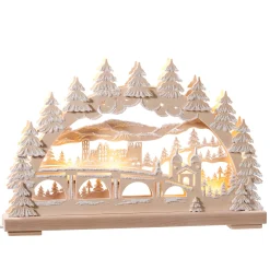 RATAGS Holzdesign Germany Souvenirs|Schwibbogen "Heidelberg In Winter", 115 V