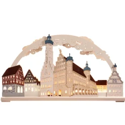 RATAGS Holzdesign Rothenburg Souvenirs|Schwibbogen "Rothenburg Ob Der Tauber" 230V With Usb A Port