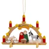 * Wood Tree Decorations|Schwibbogen With Holy Family
