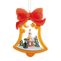 * Wood Tree Decorations|Seiffen Church In Bell