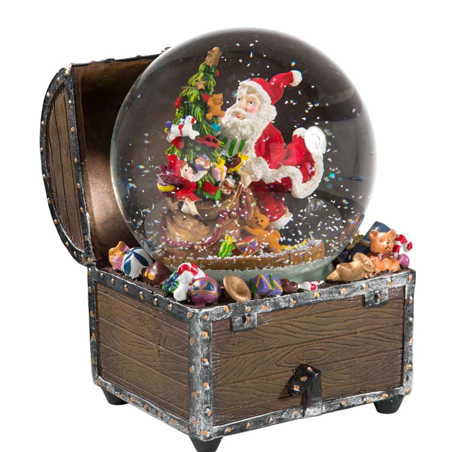 * Snow Globes|Snow Globe "Christmas Treasure Chest"