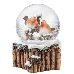 * Snow Globes|Snow Globe "Robin Couple"