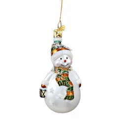 Poesie in Glas Glass Tree Decorations|Snowman