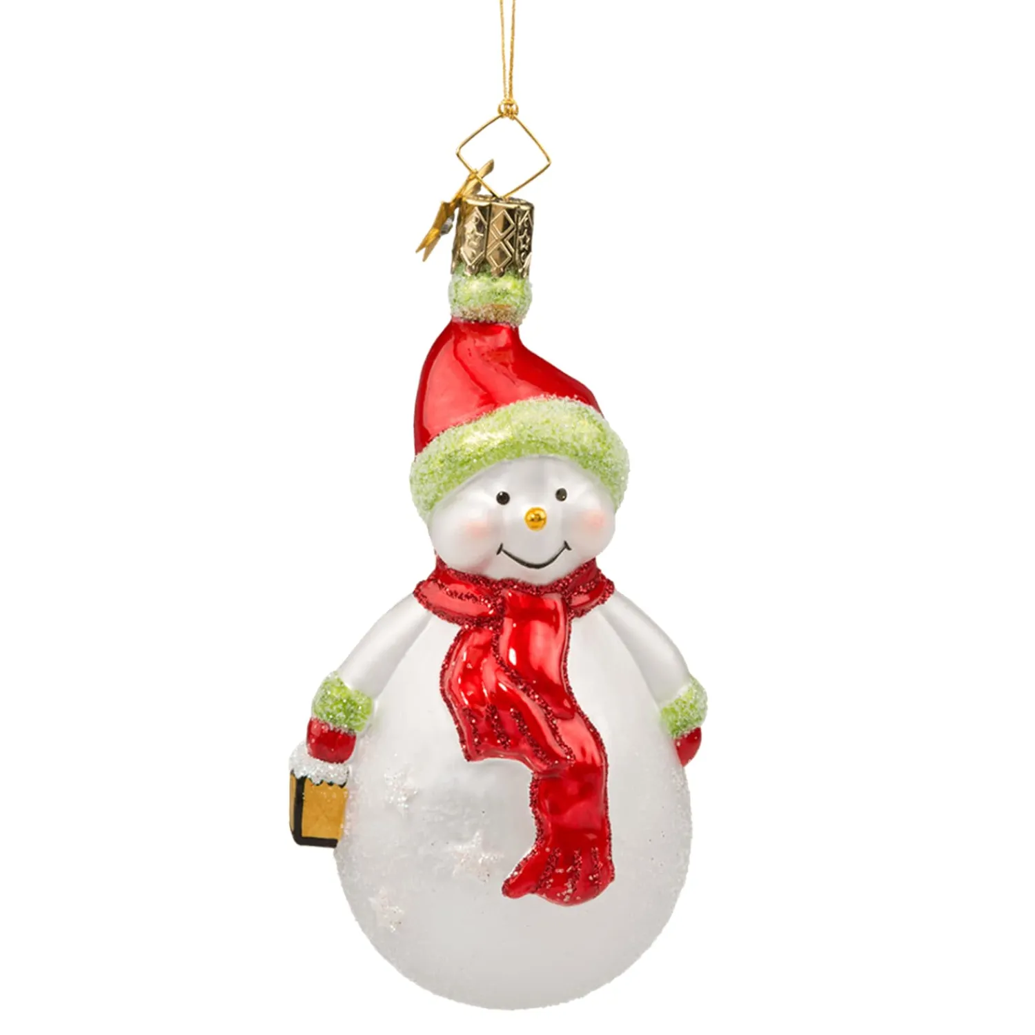 Poesie in Glas Glass Tree Decorations|Snowman, Opal