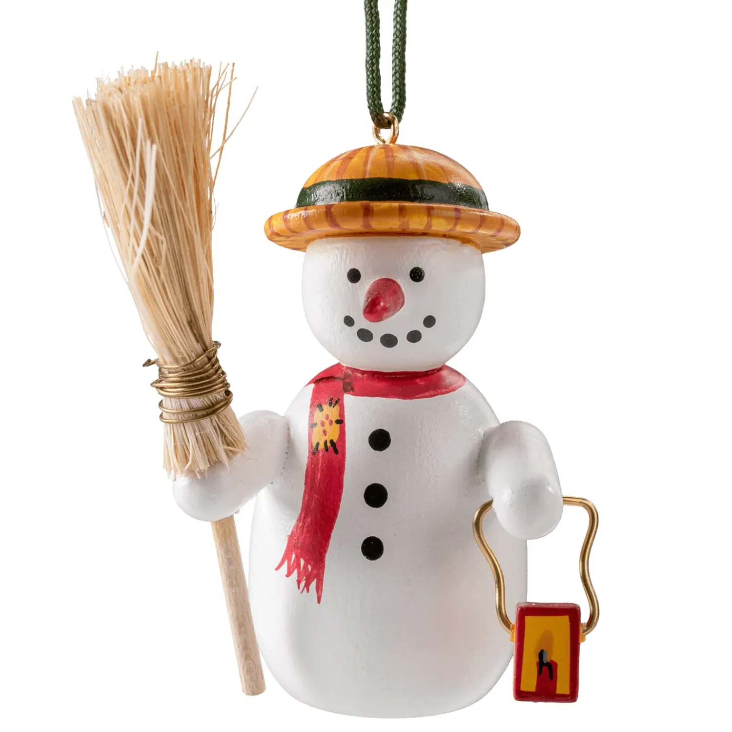 * Wood Tree Decorations|Snowman With Broom