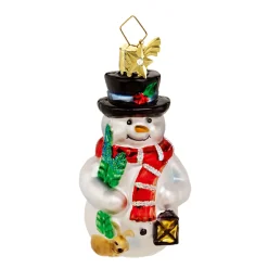 Poesie in Glas Glass Tree Decorations|Snowman With Lantern