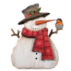 * Decorative Figurines|Snowman's Robin