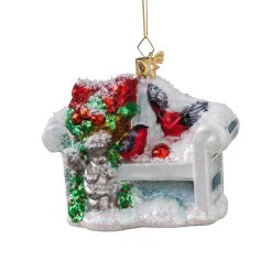 Poesie in Glas Glass Tree Decorations|Snowy Garden Bench