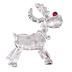 * Decorative Figurines|Standing Reindeer With Red Nose