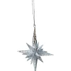 * Plastic Tree Decorations|Star With Glitter, Silver, 12 Cm