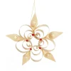 * Wood Tree Decorations|Star With Red Stones