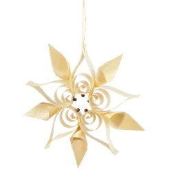 * Wood Tree Decorations|Star With Wooden Pearls