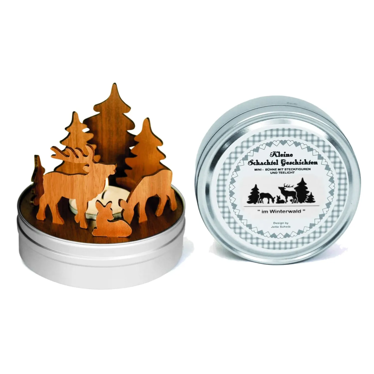 designimdorf Nativity Scenes|Story In Tin "Winter Forest"