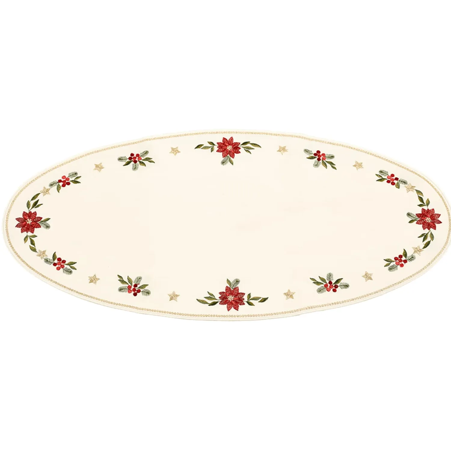 * Table Decorations|Tablecloth "Poinsettia" 11 X 22.8 Inch