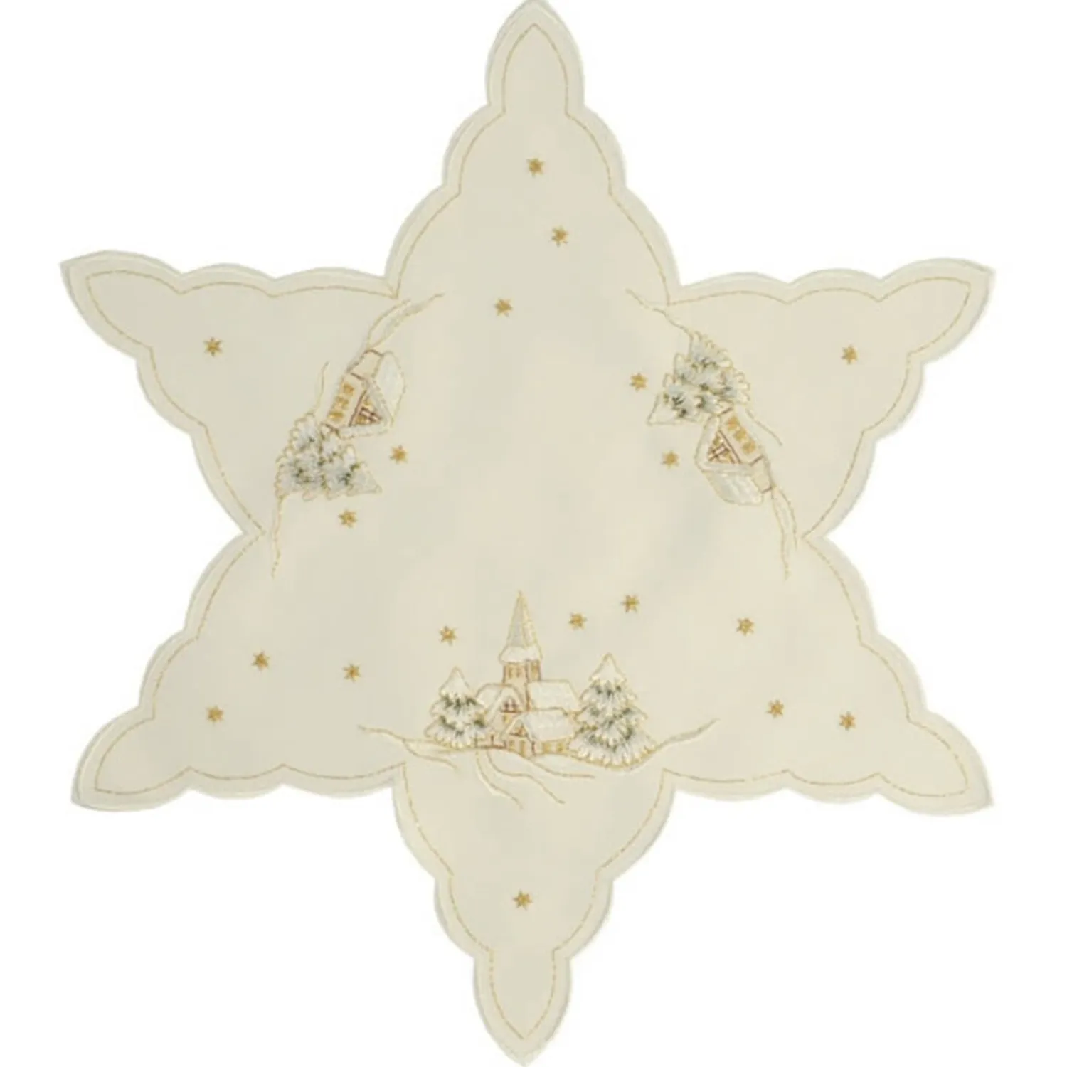 * Table Decorations|Tablecloth "Winter Village" R 10 Inch