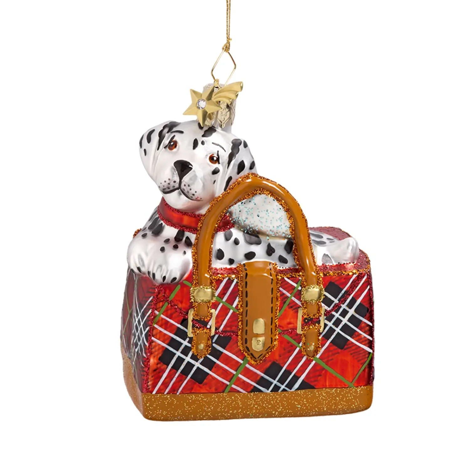 Poesie in Glas Glass Tree Decorations|Tartan Handbag With Dalmatian