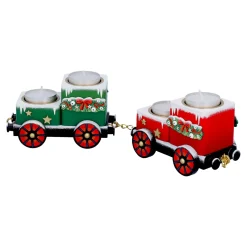 * Candle- & Tealight Holders|Tealight Candle Holder "Wagons Christmas Journey"