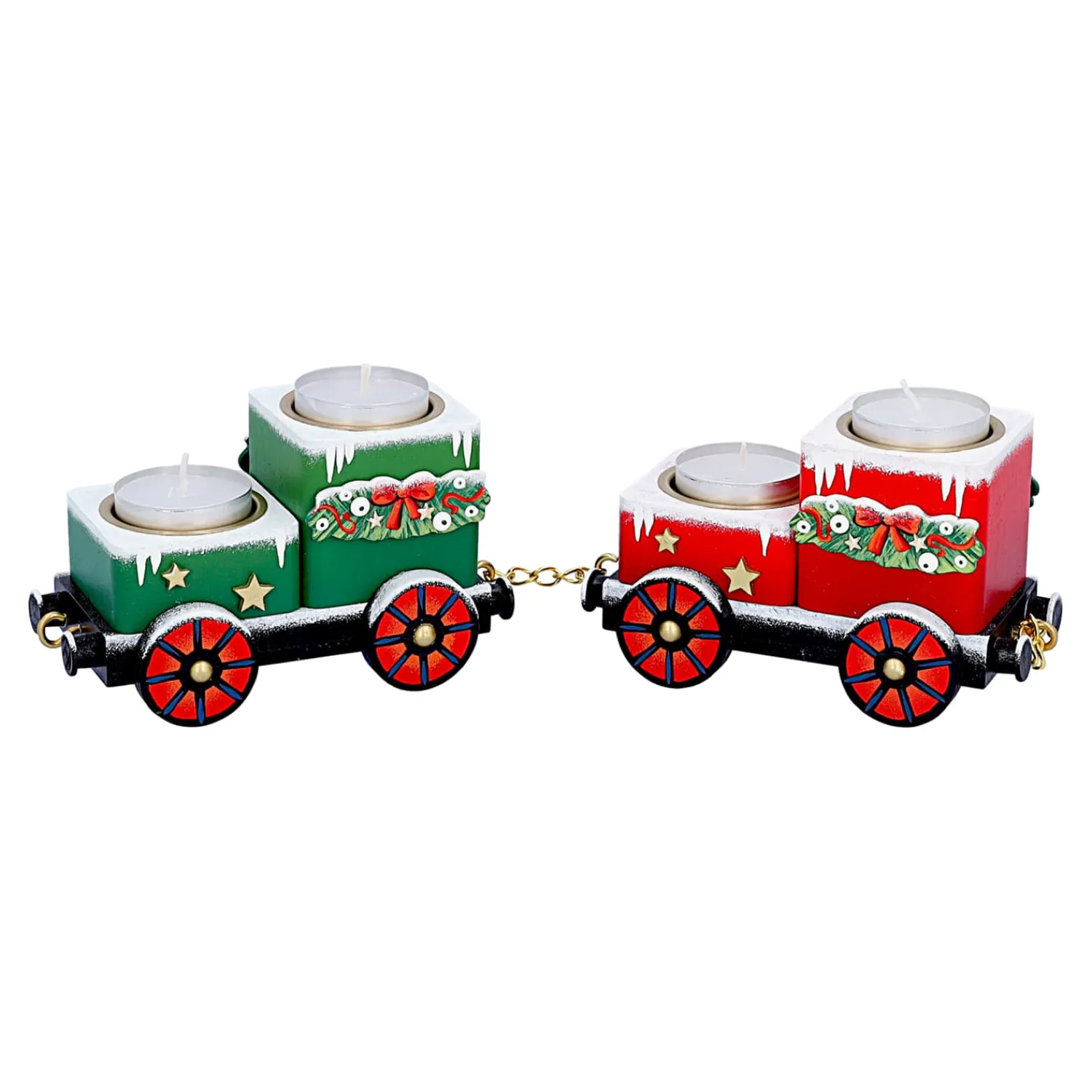 * Candle- & Tealight Holders|Tealight Candle Holder "Wagons Christmas Journey"