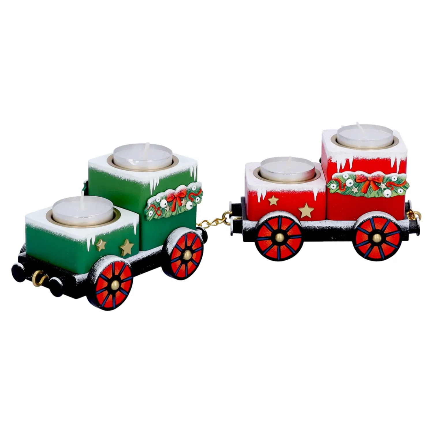 * Candle- & Tealight Holders|Tealight Candle Holder "Wagons Christmas Journey"