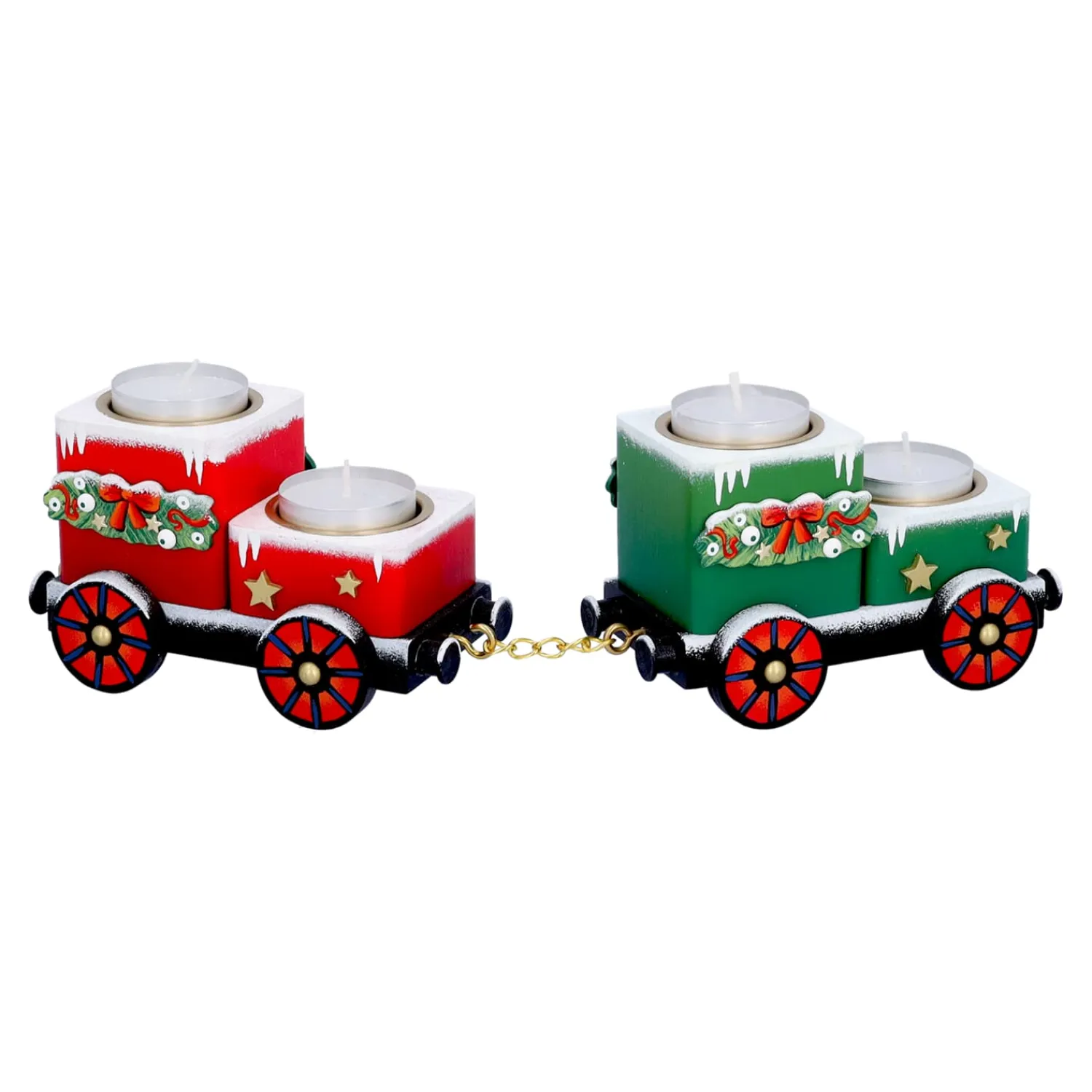 * Candle- & Tealight Holders|Tealight Candle Holder "Wagons Christmas Journey"