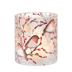 * Candle- & Tealight Holders|Tealight Holder "Robin Family", 10 Cm