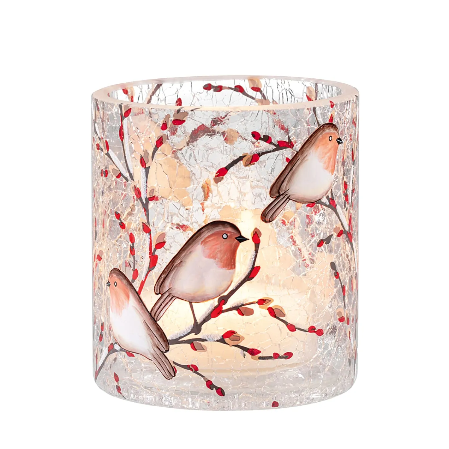 * Candle- & Tealight Holders|Tealight Holder "Robin Family", 10 Cm