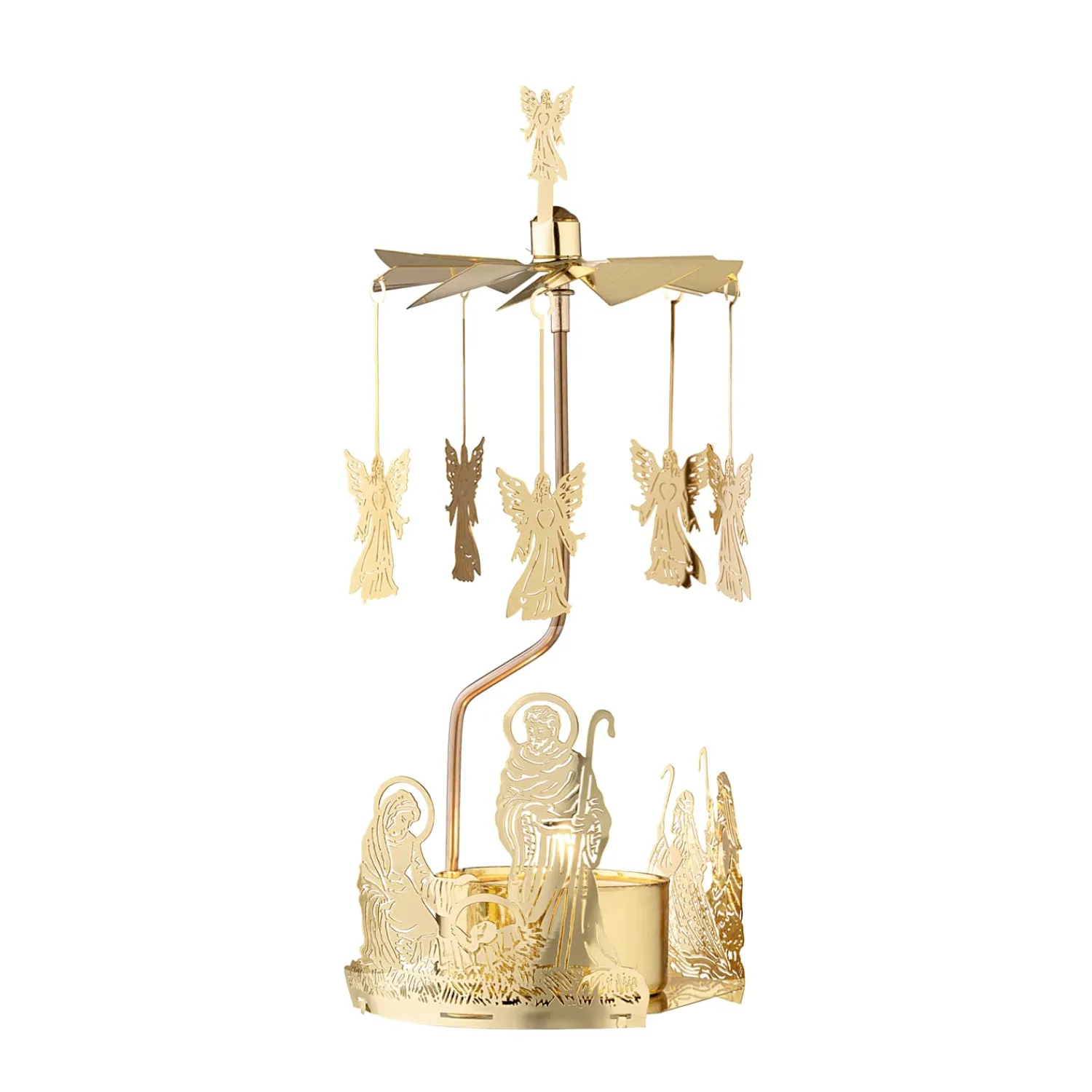 * Candle- & Tealight Holders|Tealight Mobile "Holy Family", Gold