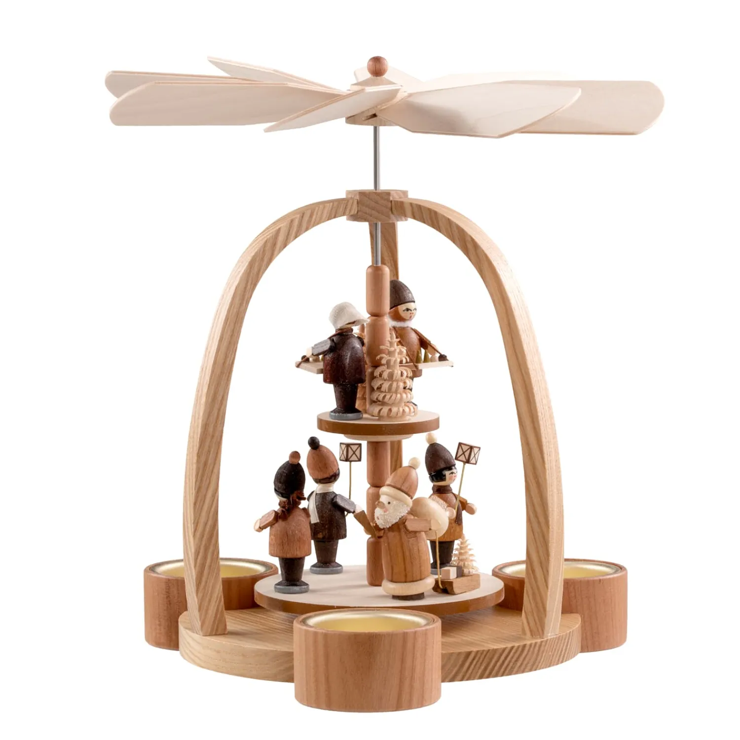 * Pyramids|Tealight Pyramid "Santa Claus With Children"