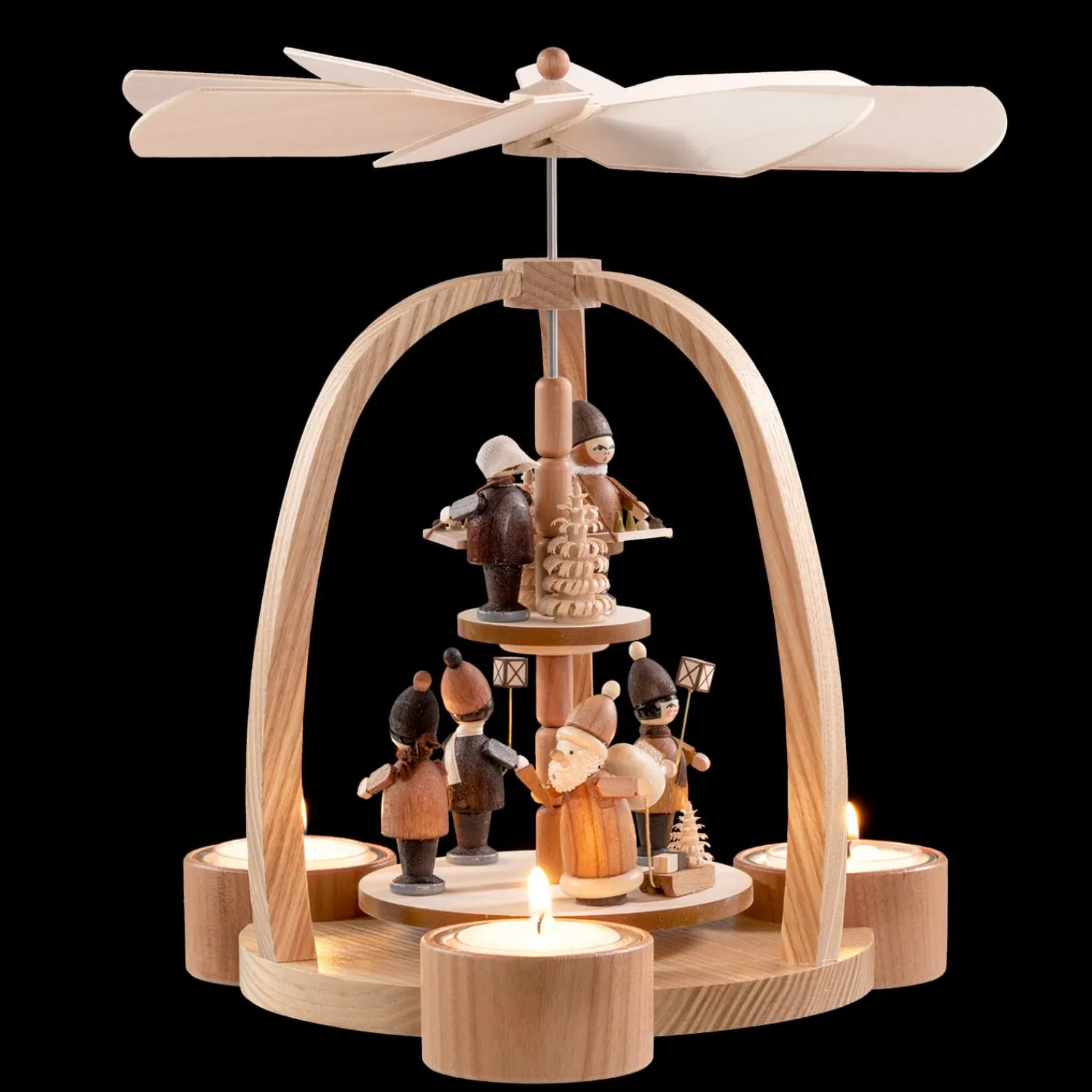 * Pyramids|Tealight Pyramid "Santa Claus With Children"