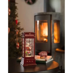 KONSTSMIDE Decorative Figurines|Telephone Booth With Santa Claus