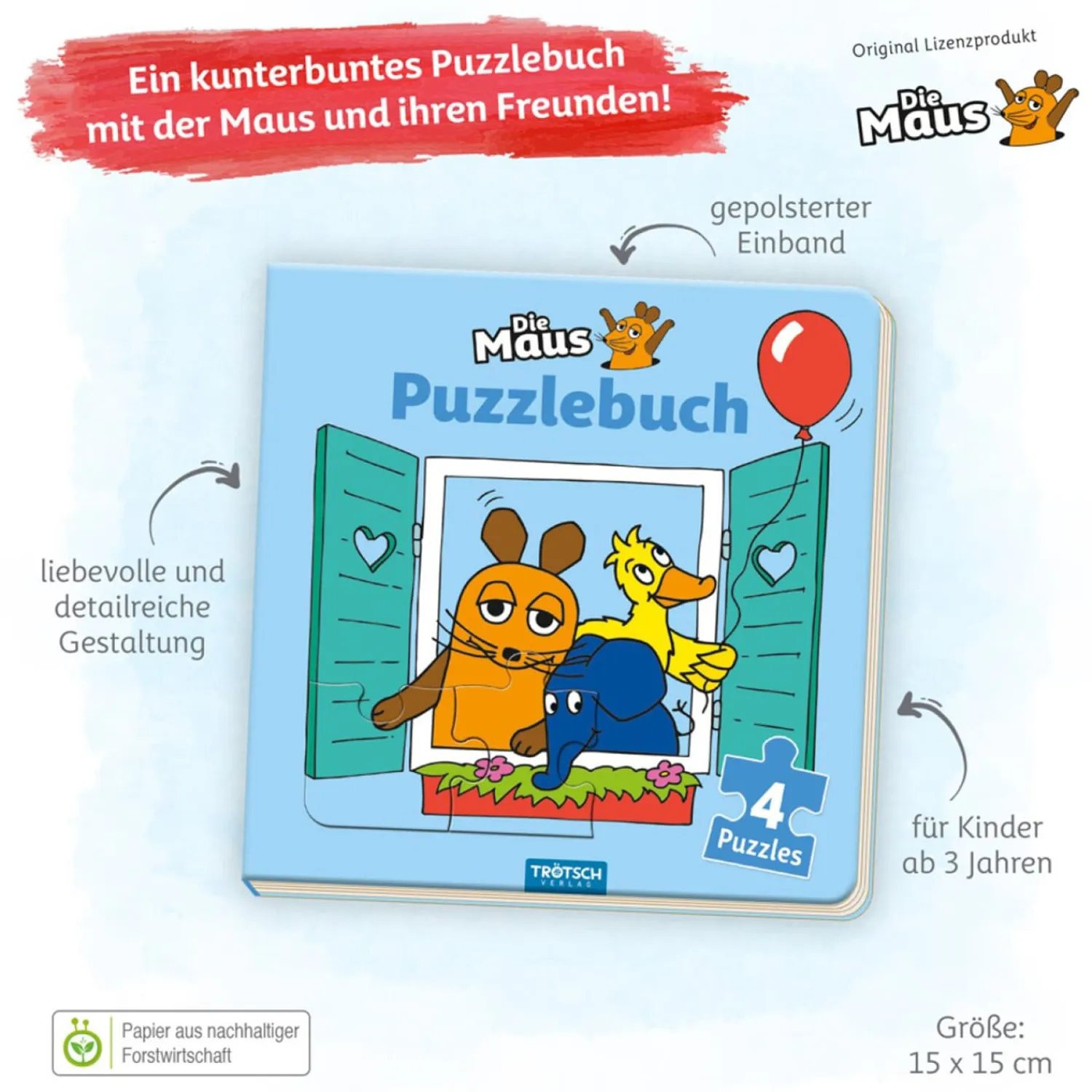 Trötsch Verlag The Mouse|The Mouse Puzzle Book Square