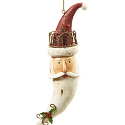 * Resin Tree Decorations|Tree Ornament Santa's Head, Large