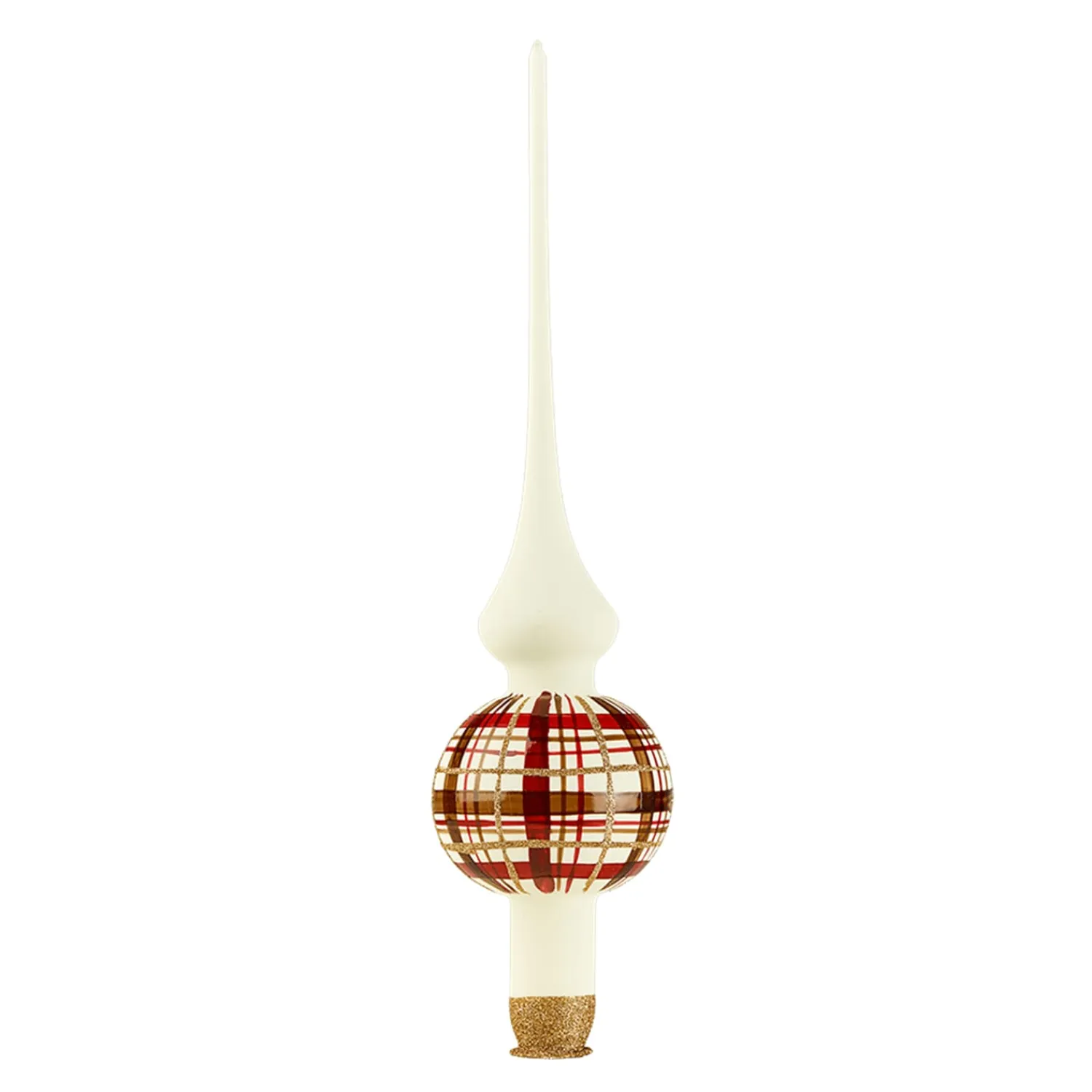 * Tree Topper|Tree-Topper With Check Pattern White Matt