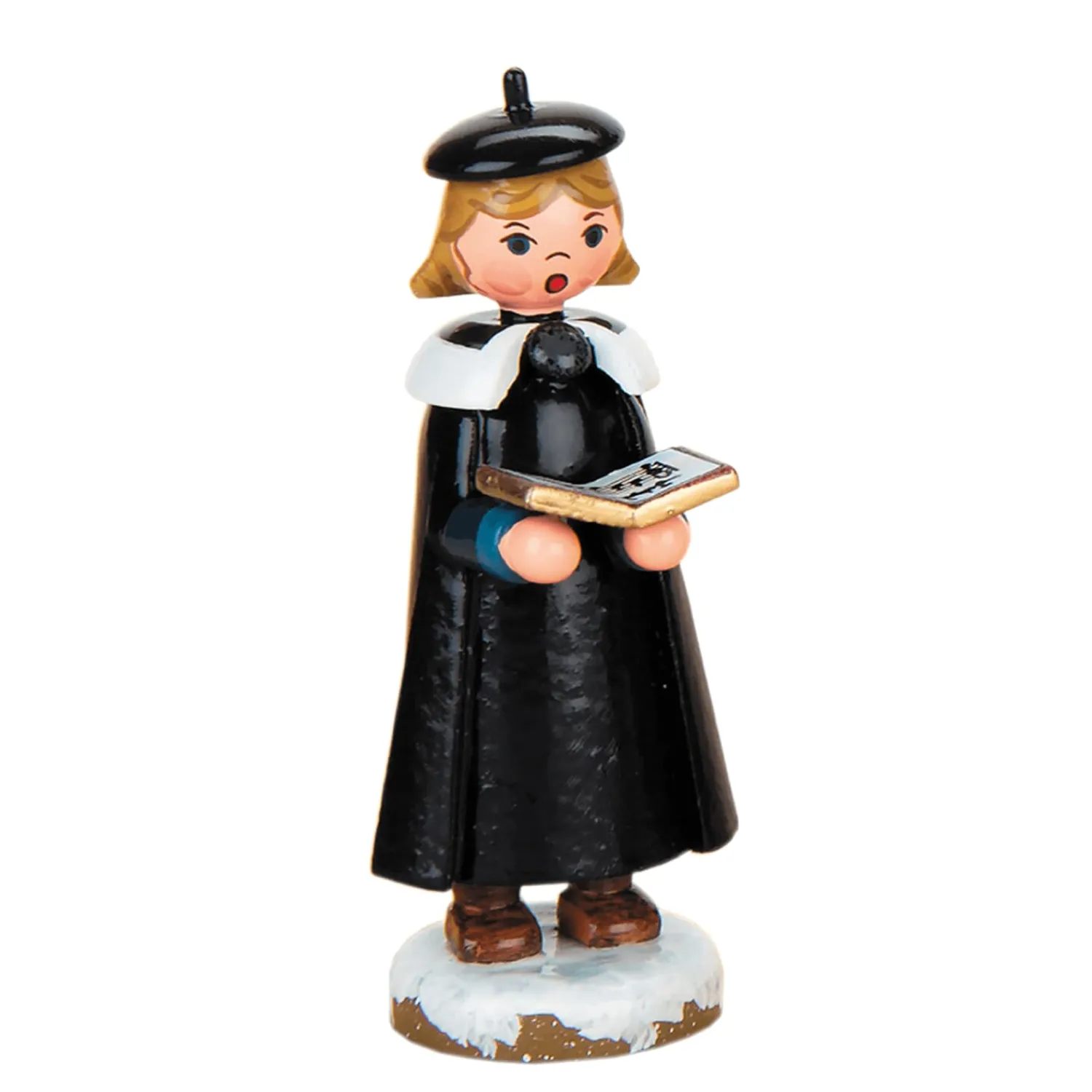 Hubrig Volkskunst Hubrig Miniatures|Winter Children Carol Singer With Book