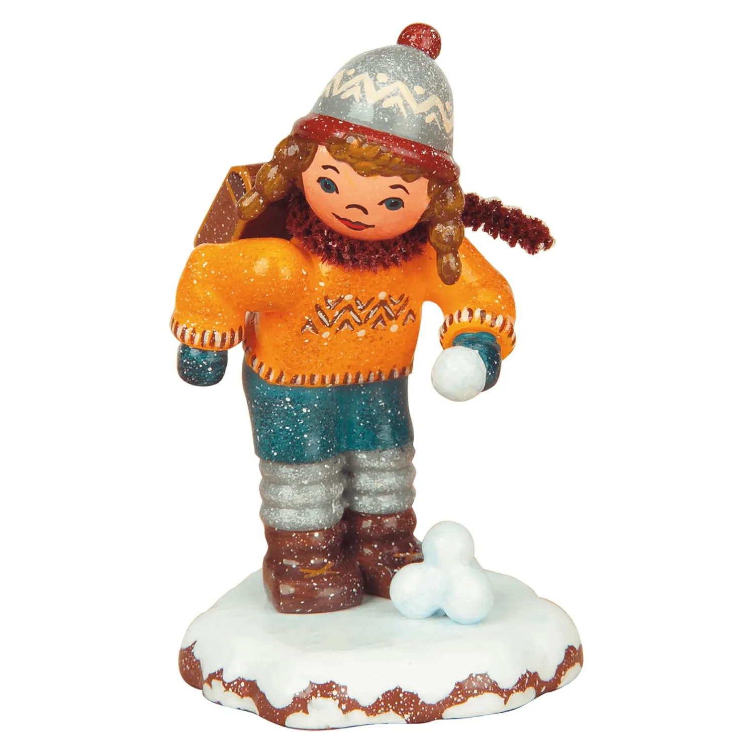 Hubrig Volkskunst Hubrig Miniatures|Winter Children Schoolgirl