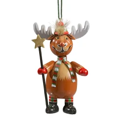 * Wood Tree Decorations|Wooden Buddy "Moose"