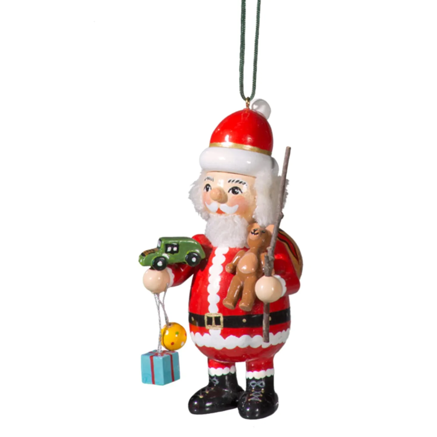* Wood Tree Decorations|Wooden Buddy "Santa Claus"