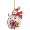 * Hanging Decorations|Wooden Snowman With Candy Cane